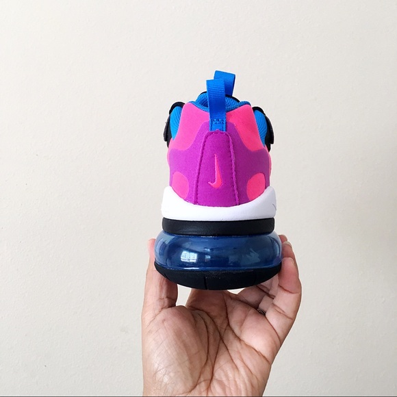 Nike Air Max 270 React Pink, Blue, Black, White - Picture 6 of 8